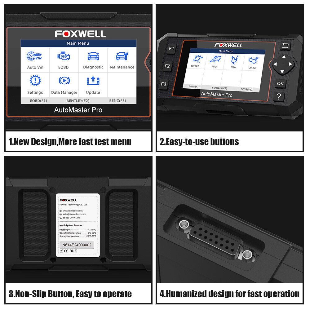 FOXWELL NT614 Elite OBD2 Scanner Auto Diagnostic Car Code Reader Oil EPB Tool US