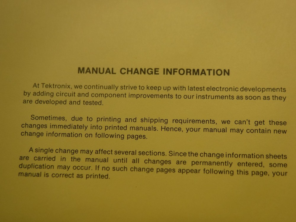 Tektronix 8500 Modular MDL Series 64K/128K Static Program Memory Manual