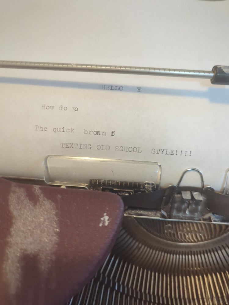 Maroon SM3 Olympia DeLuxe Manual Typewriter, w/case Fixer Upper