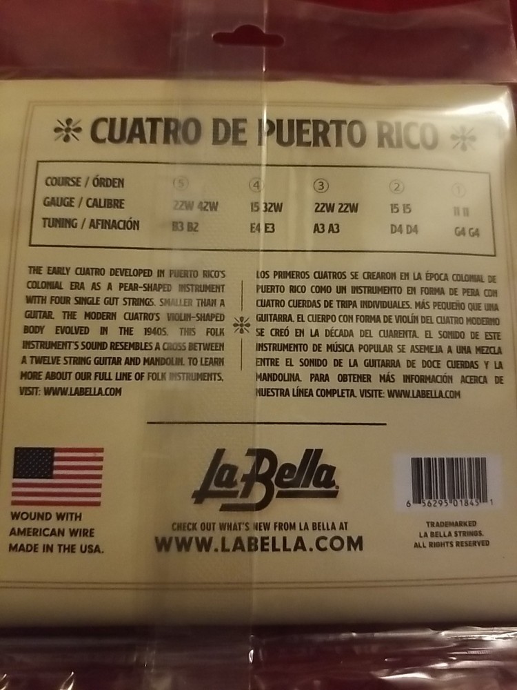 Two Sets Of La Bella 700C Cuatro Strings