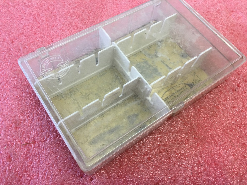 FT1 Vintage The Invincible line by Gladding tackle box pocket size display jigs