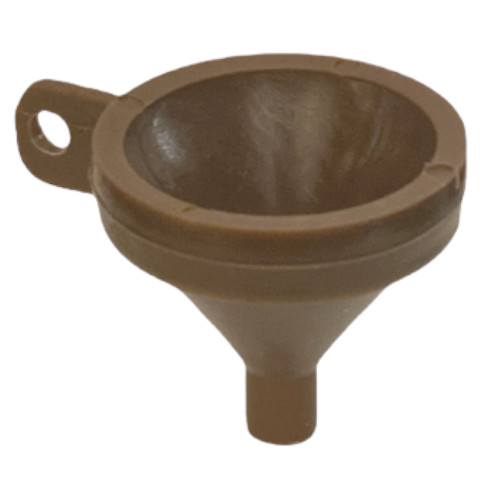 Funnel For Black Powder Muzzleloaders, Revolvers - w/ Keychain Loop - Brown