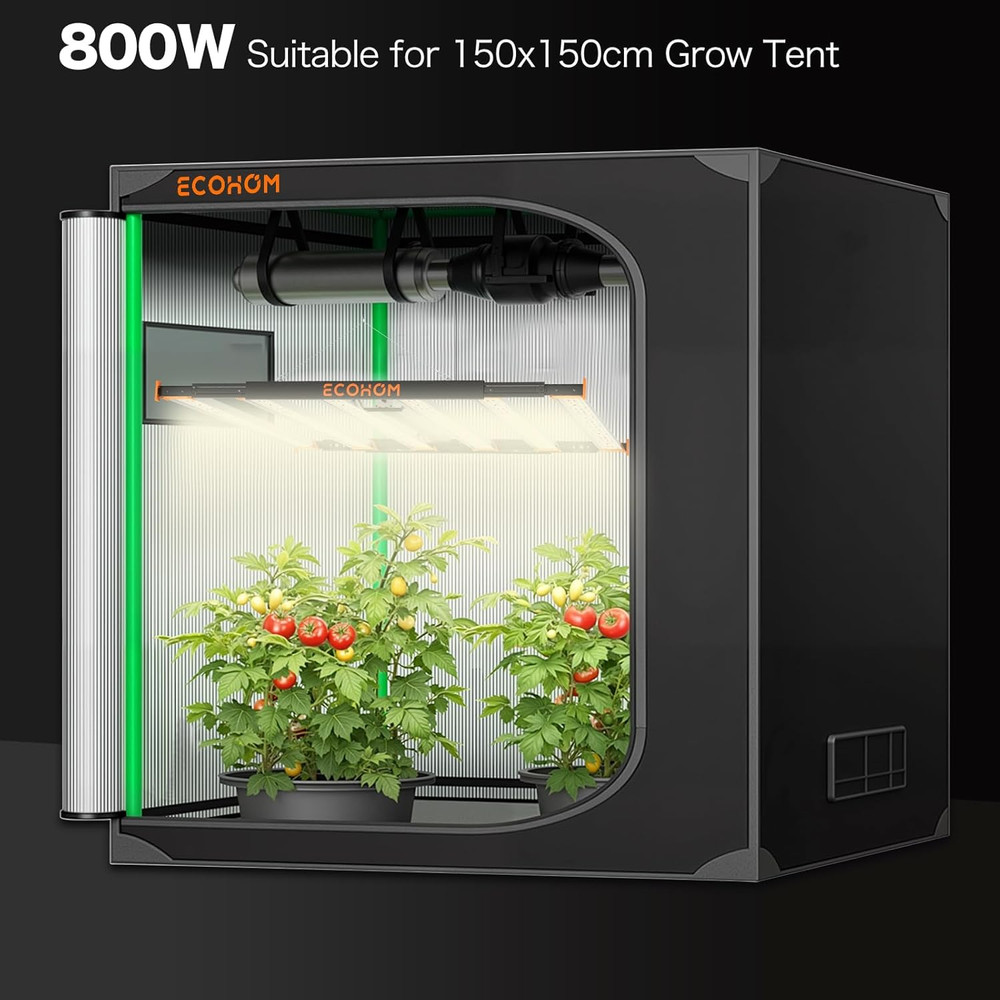 800W LED Grow Light, 5X5Ft Coverage Full Spectrum Daisy Chain Growing Light, Dim