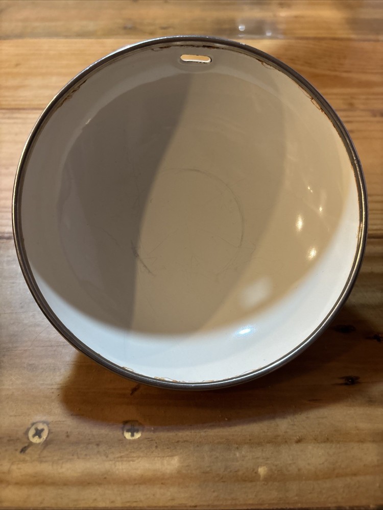 Vintage Normandy Enamel Pot Lid