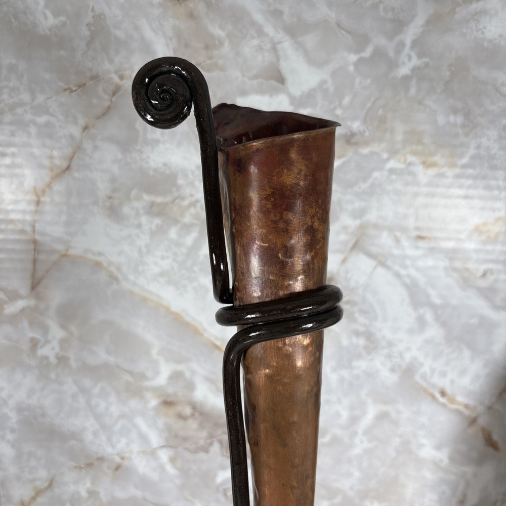 Postmodern Copper Vase 15.5”