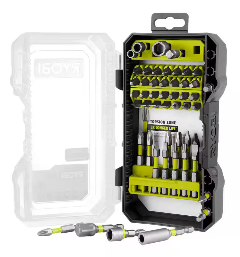 Ryobi 50 Piece Impact Rating Driving Set, Tool Set Drill Bits