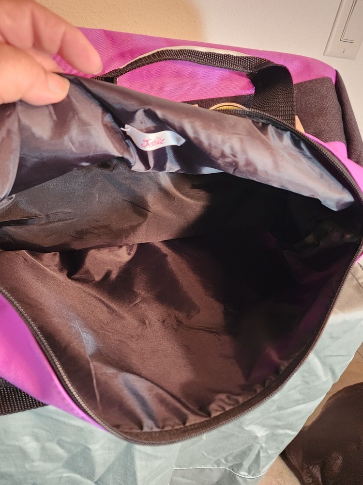 Justice Softball Duffle Bag Pink And Black Shoulder Strap Never Used