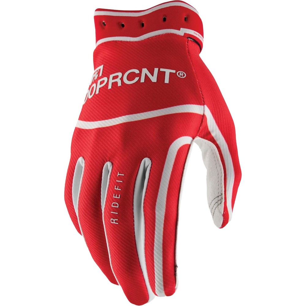 100% Ridefit 2 Gloves - Red - Medium 10046-00012