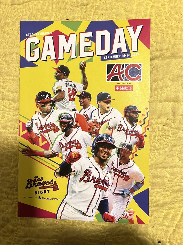 Atlanta Braves Ronald Acuña 40/70 Series Vs Cubs program