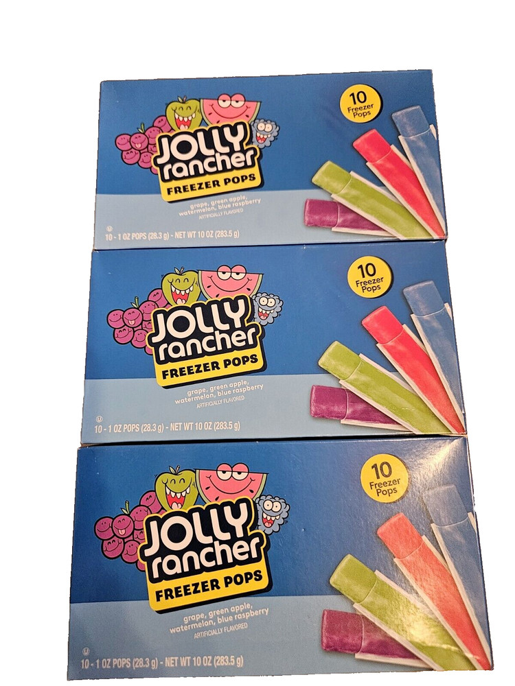 Jolly Rancher Freezer Pops 10 per box ~ Lot of 3 boxes