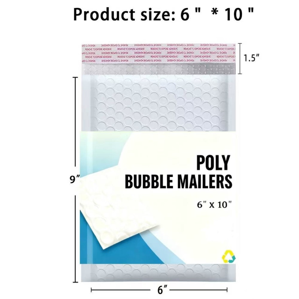#0 6x10 Multi Colors Poly Bubble Mailer Plastic Shipping Envelope Bag, 1000 PCS
