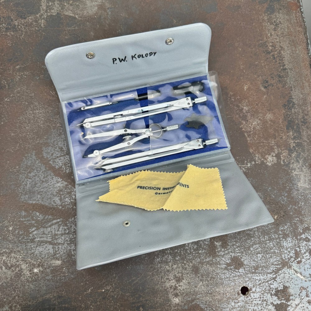 VTG GRAMERCY Precision Drawing 7 Piece Set Drafting Compass - GERMANY