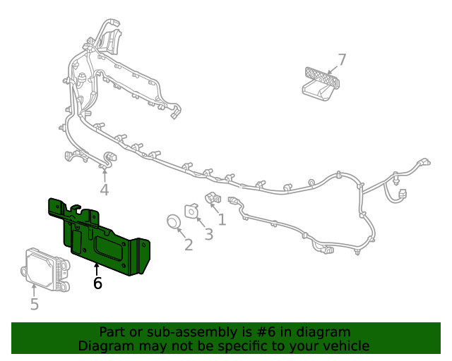 Genuine GM Forward Range Radar Bracket 84561514