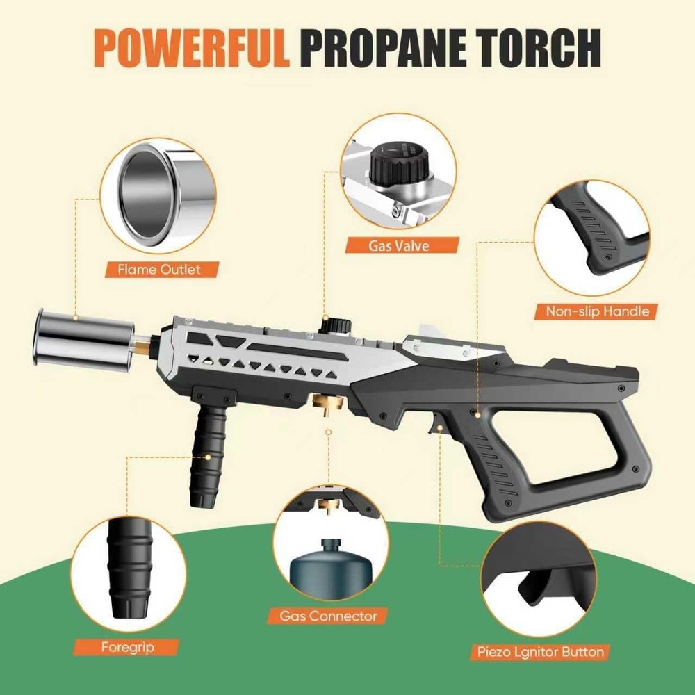 Powerful Propane Torch, Kitchen Torch with Adjustable Flame