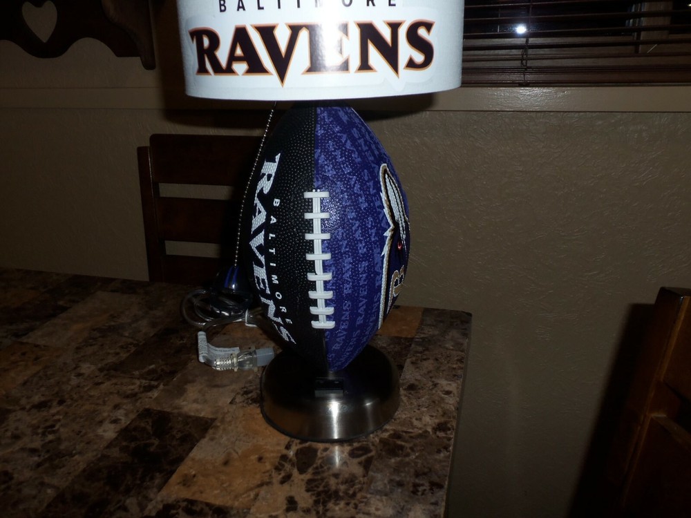 BALTIMORE RAVENS FOOTBALL TABLE LAMP (HANDCRAFTED)