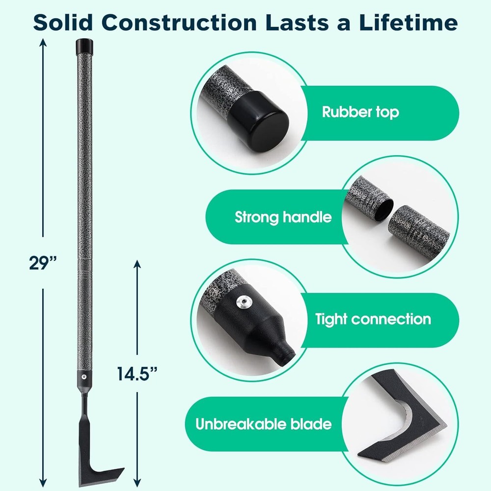 Crack Weeder Manual Crevice Weeding Tool Weed Puller With 29 Handle For Sidewal