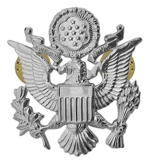 Air Force Service Cap Device Male Officer High Relief Silver