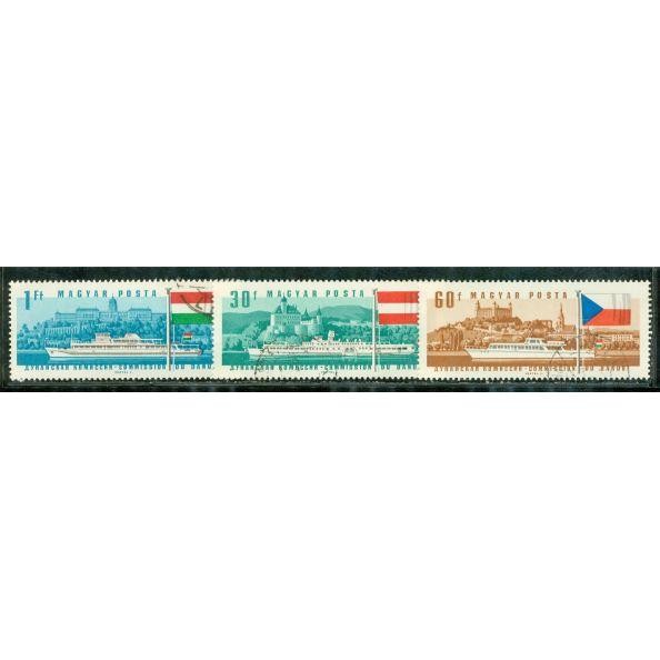 Hungary Ships , 3 stamps