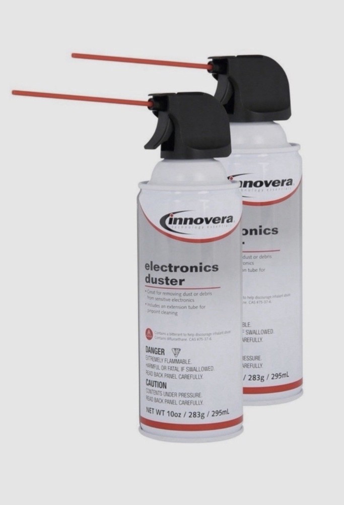 Innovera Dust Blower Air Duster Cleaner for Electronics 2-Pack 10oz Cans