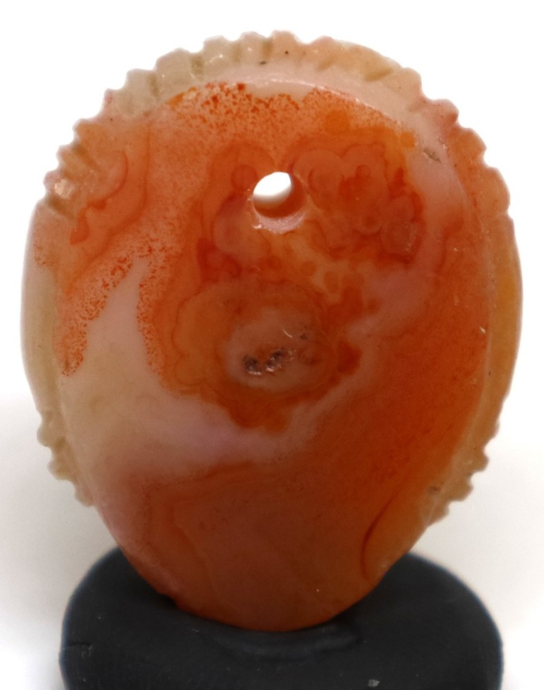 Ancient Carved Healing Carnelian Agate Man face Bead