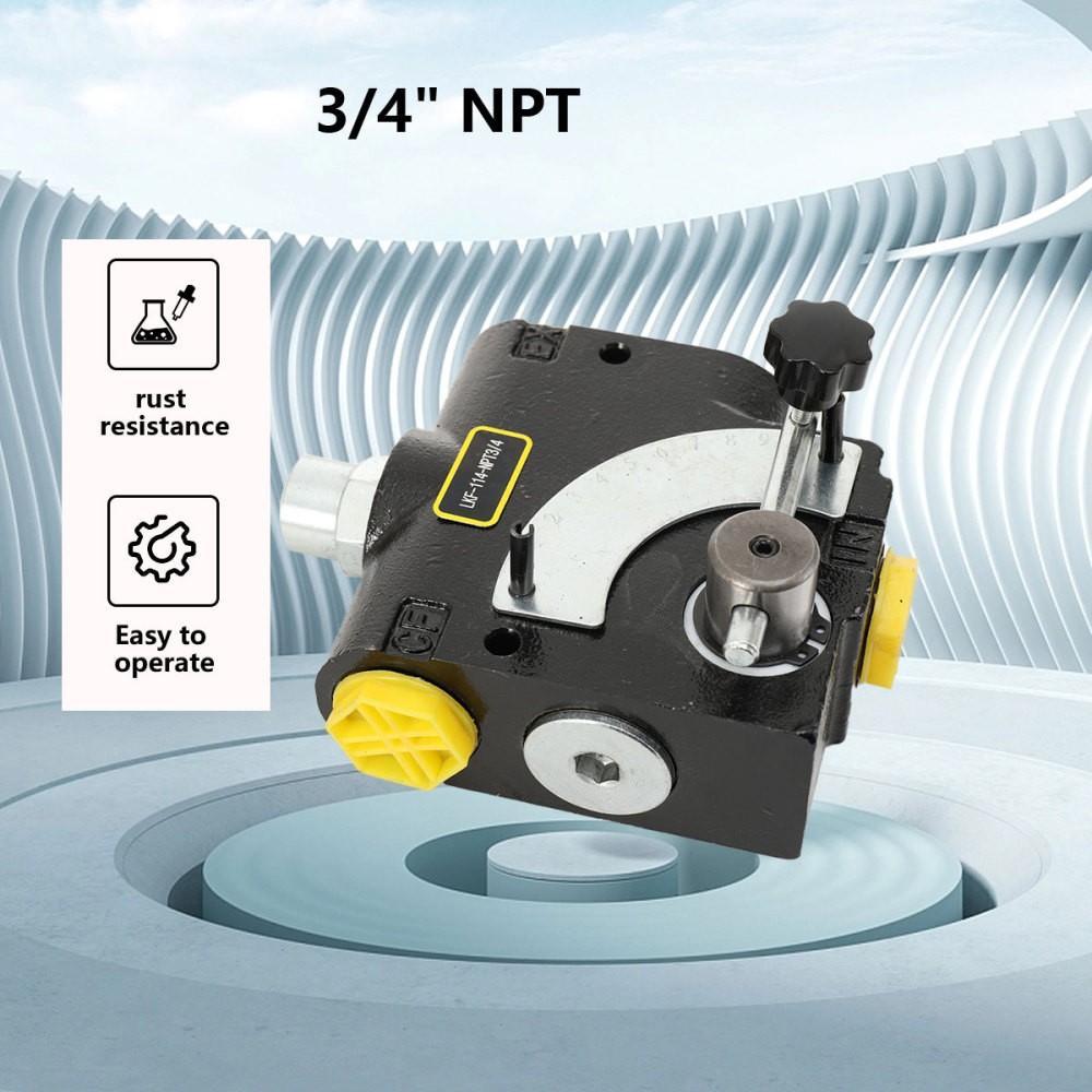 Hydraulic Adjustable Variable Flow Control Valve 3/4" NPT Pressure Relief Valve