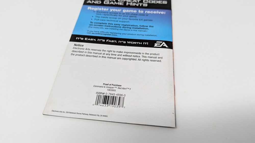 Command & Conquer: Red Alert 3 (PC) Manual (No Game)