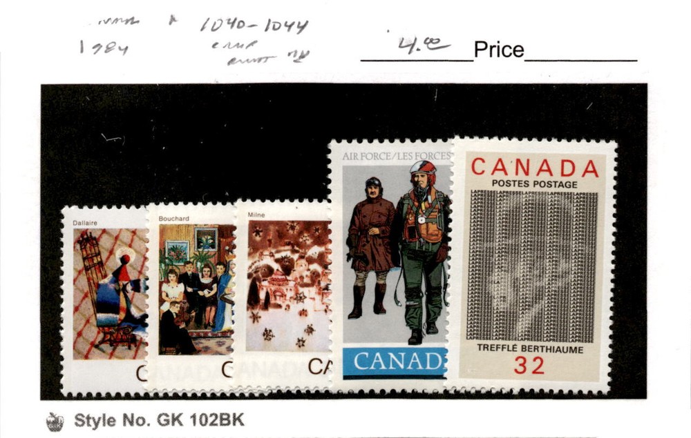Canada, Postage Stamp, #1040-1044 Mint NH, 1984 Christmas (AB)