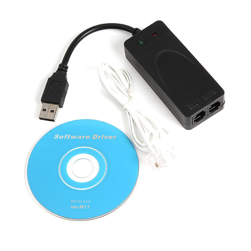 USB 56K Fax Modem for Computer, Data/Fax Dial-Up Internet, Caller ID, Plug&Play