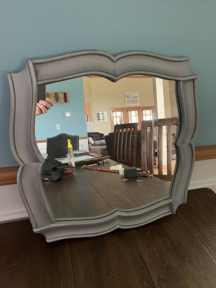 (2) Accent Mirror Silver Square Hanging Wall Decor 17.5” X 17.5”