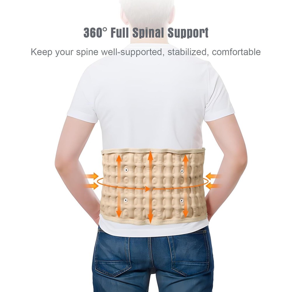 Decompression Belt Back Brace Lumbar Spinal Support & Extender Belt Air Traction