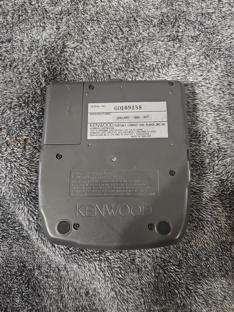 Kenwood 1996 Portable CD Player