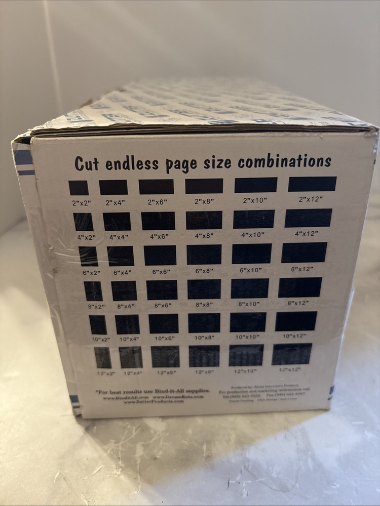 ZUTTER Innovative Products Bind It All Personal Binding System Blue Scrapbook