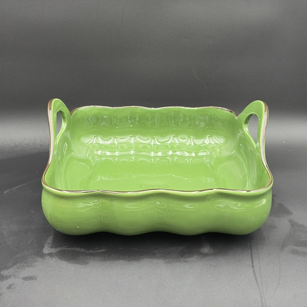 LTD Commodities 3- Piece Scalloped Ceramic Nesting Bakeware Set-Red,Green&Yellow