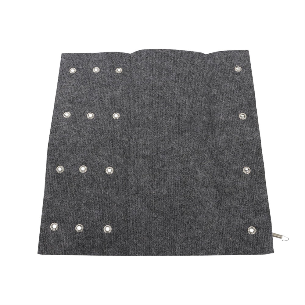 23 Inch Wide RV Step Covers 3 Pack Grey Radius Carpet with Spring Hooks