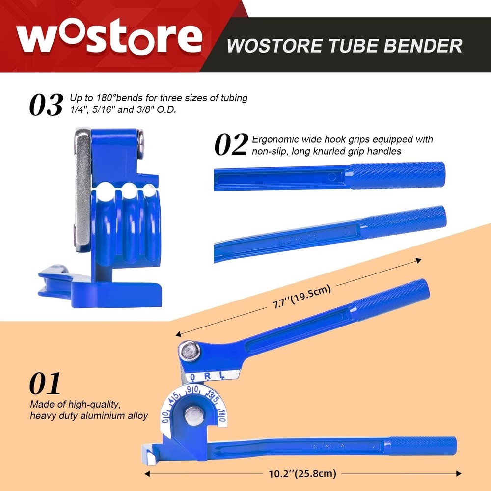 Professional 3-in-1 Tubing Bender - Adjustable & User-Friendly for DIY Projects