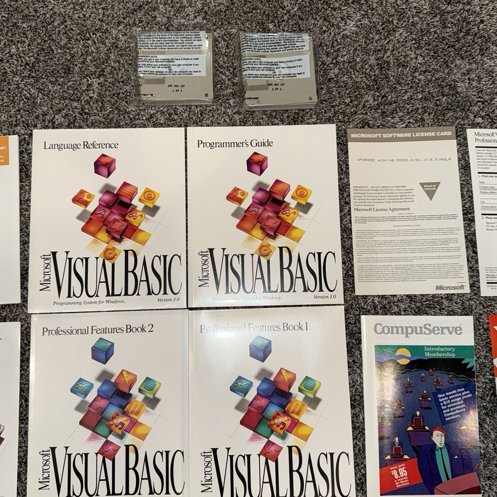 Microsoft Visual Basic Professional Edition Ver 3.0 Windows 95 New Open Box
