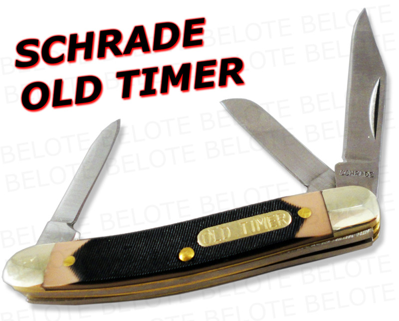 Schrade Old Timer Junior 3-Blade Knife Delrin 108OT NEW
