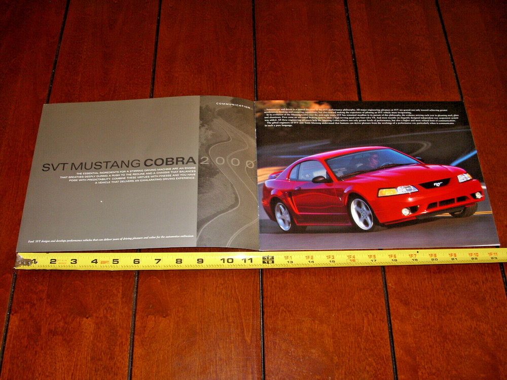 2000 MUSTANG COBRA SVT ORIGINAL BROCHURE COBRA R