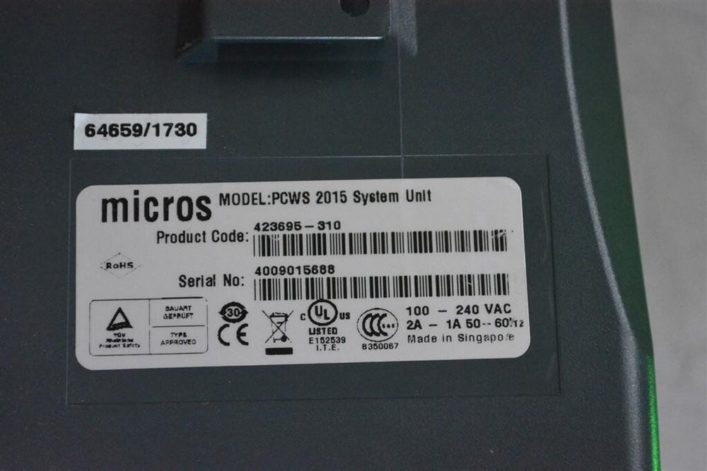 MICROS PCWS2015 423695-310 POS System CORE I5 E 520 2.4GHz 4GB SEE NOTES