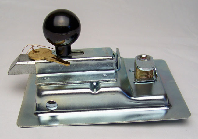 Large Paddle Handle Cab Latch with Inside Release and Strike Plate