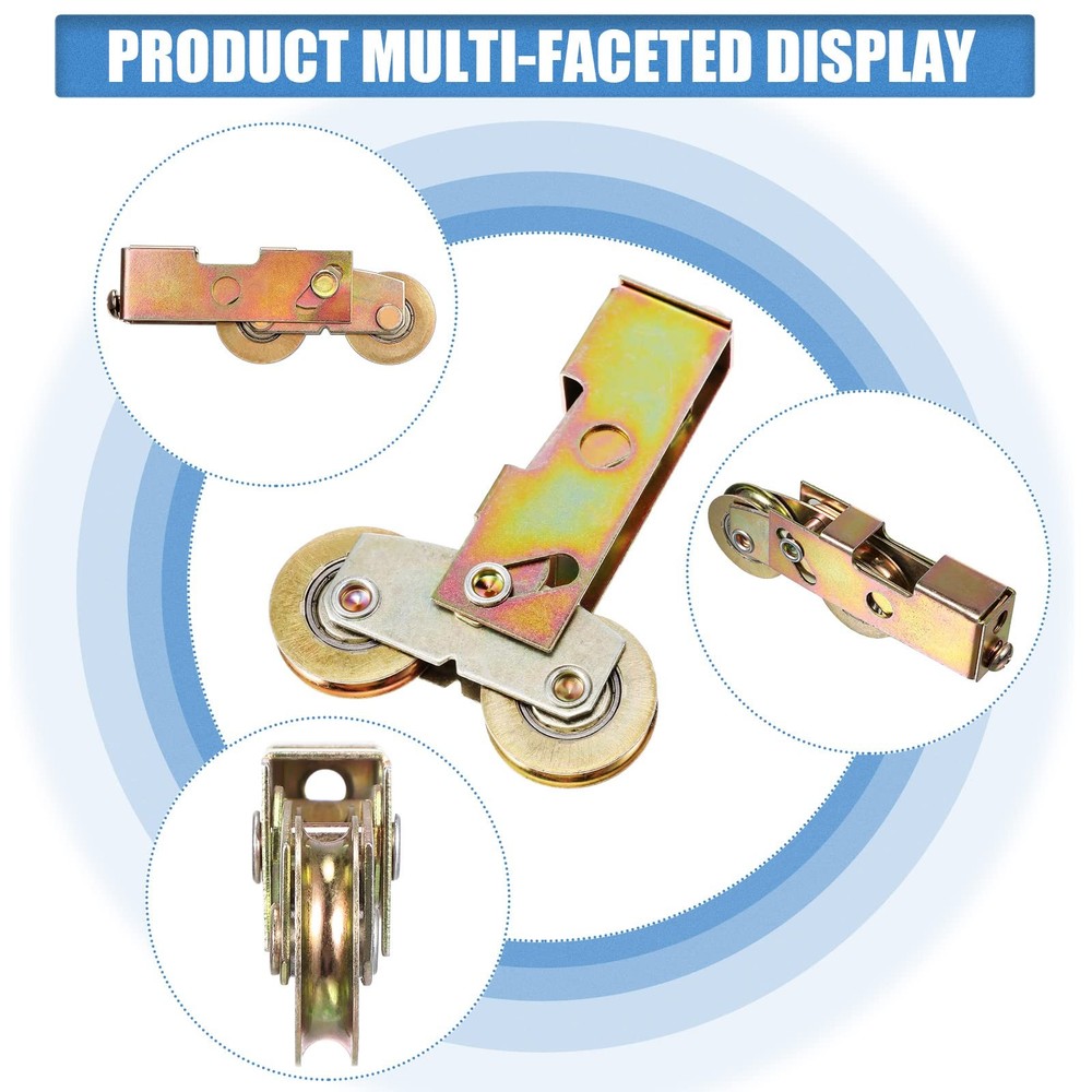 2 Pack Sliding Door Rollers Replacement - Tandem Roller Assembly Kit 1-1/4 In...