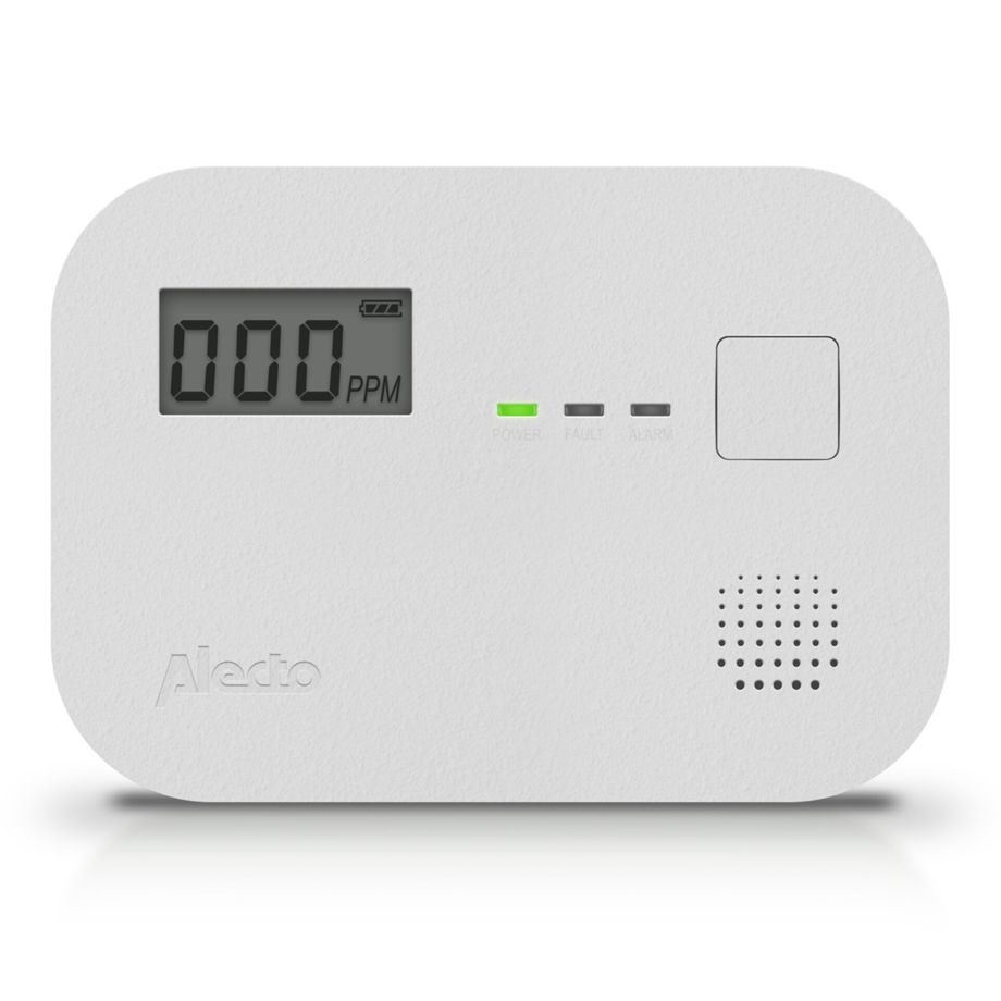 Alecto carbon monoxide detector con 10 years sensor runtime e Dis COA3920