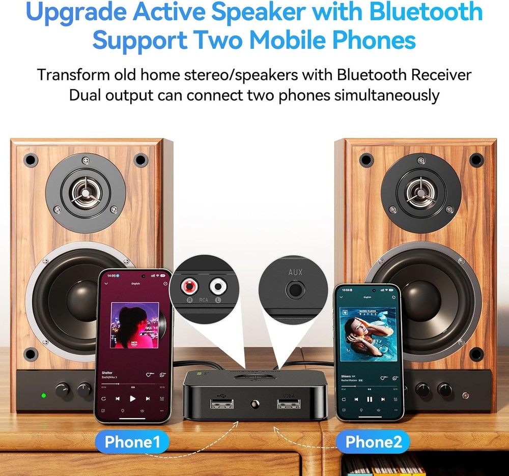 3 in1 Bluetooth Audio Adapter Wireless Receiver Transmitter 3.5mm Aux MP3 Player