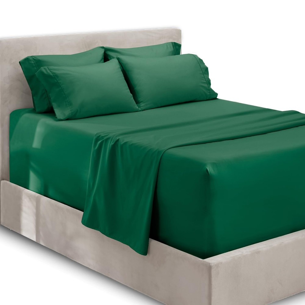 Hearth & Harbor Extra Deep Pocket Sheet Sets, Luxury Soft 6 Piece Bed Sheet Set