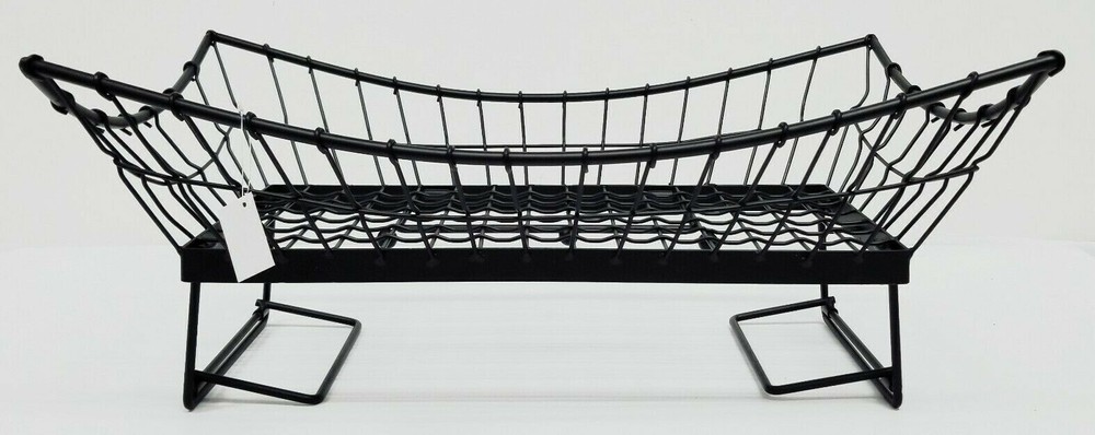 TableCraft GMT2113 Transformer Rectangular Black Metal Basket 21"x23"x5.5" New