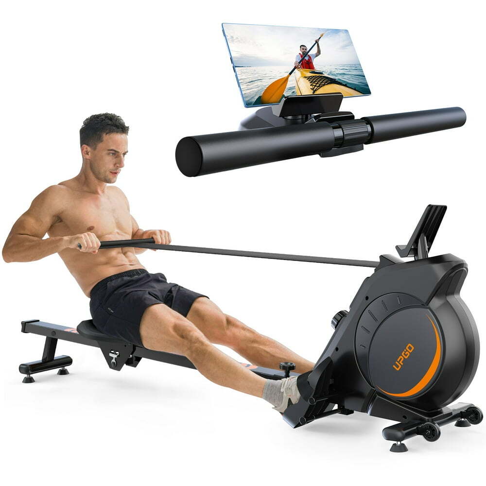 Magnetic Rowing Machine 350Lbs Weight Capacity and 8 Level Resistance, Foldable
