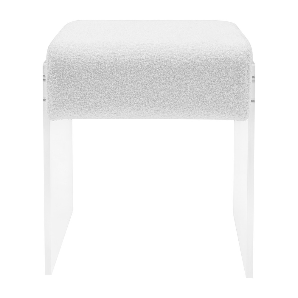 Makeup Stool Modern Minimalist Multi-functional Vanity Acrylic Chair w/ Cushion