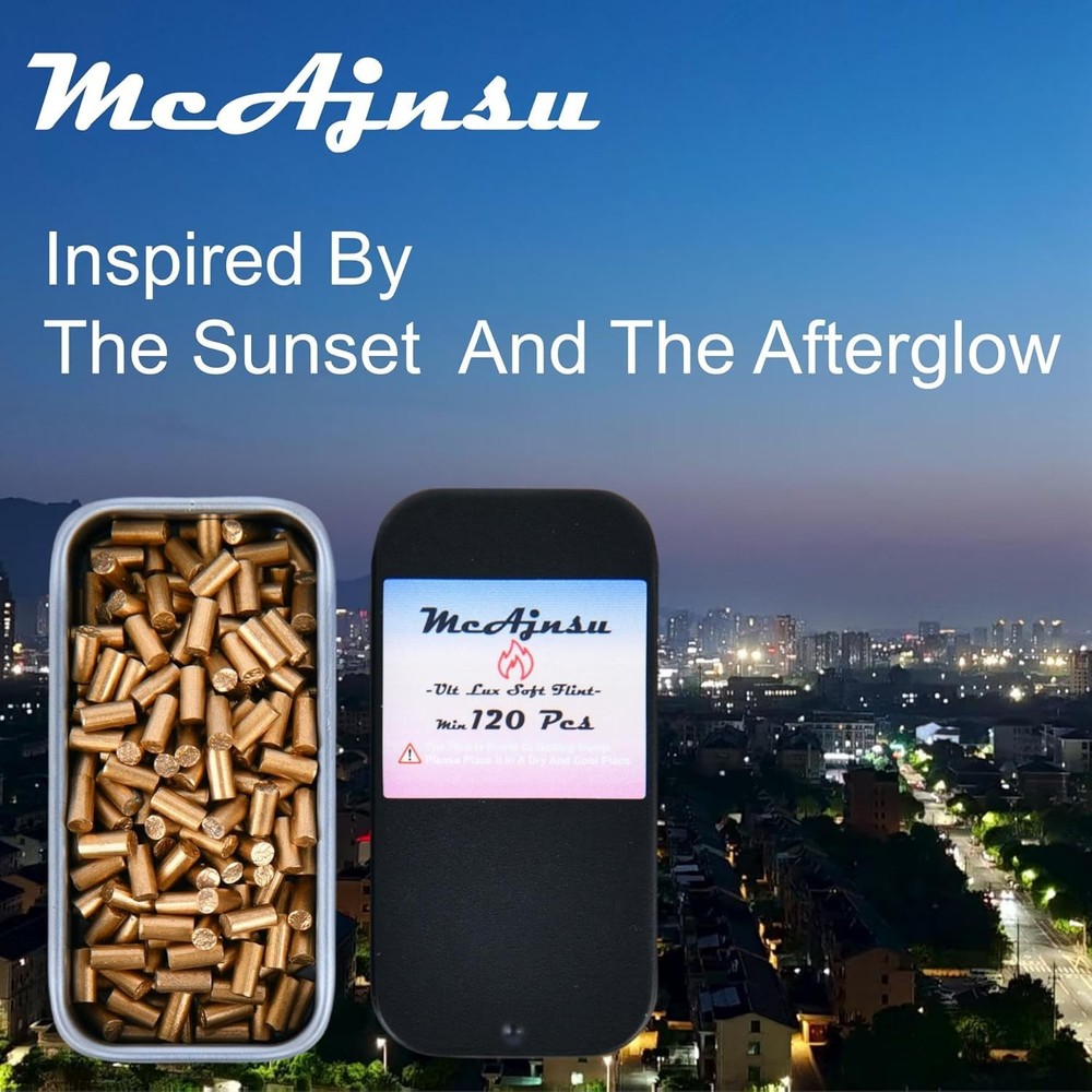 120Pcs Premium Lighter Flints | Universal Refills for reusable lighter Clipper &