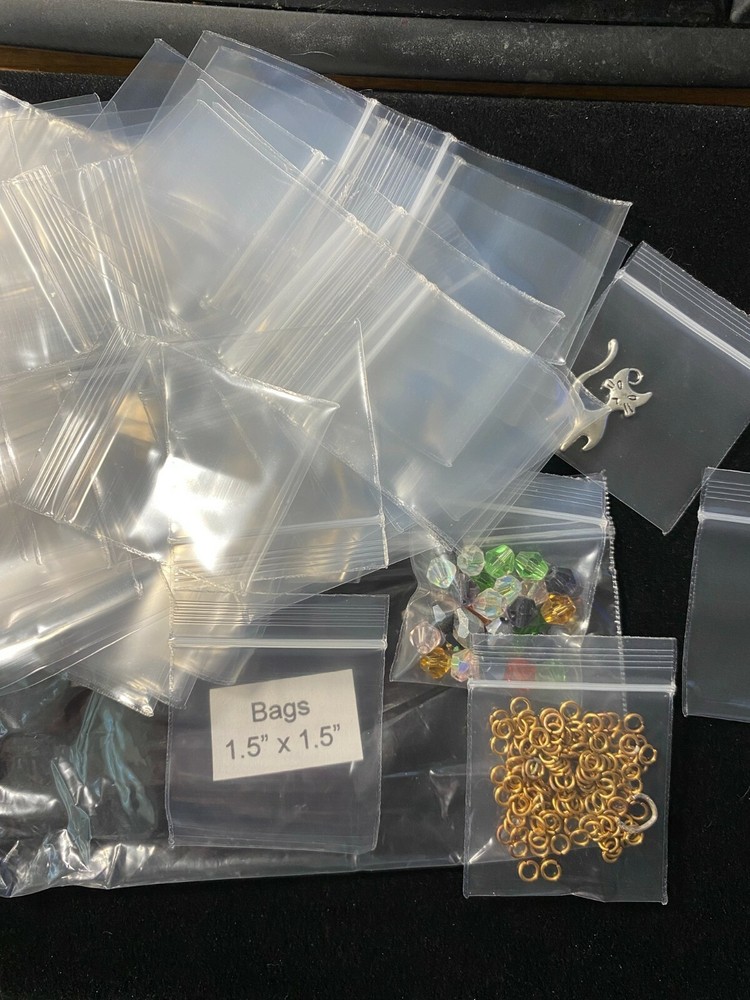 Clear Plastic Zip Baggies 1.5" x1.5"