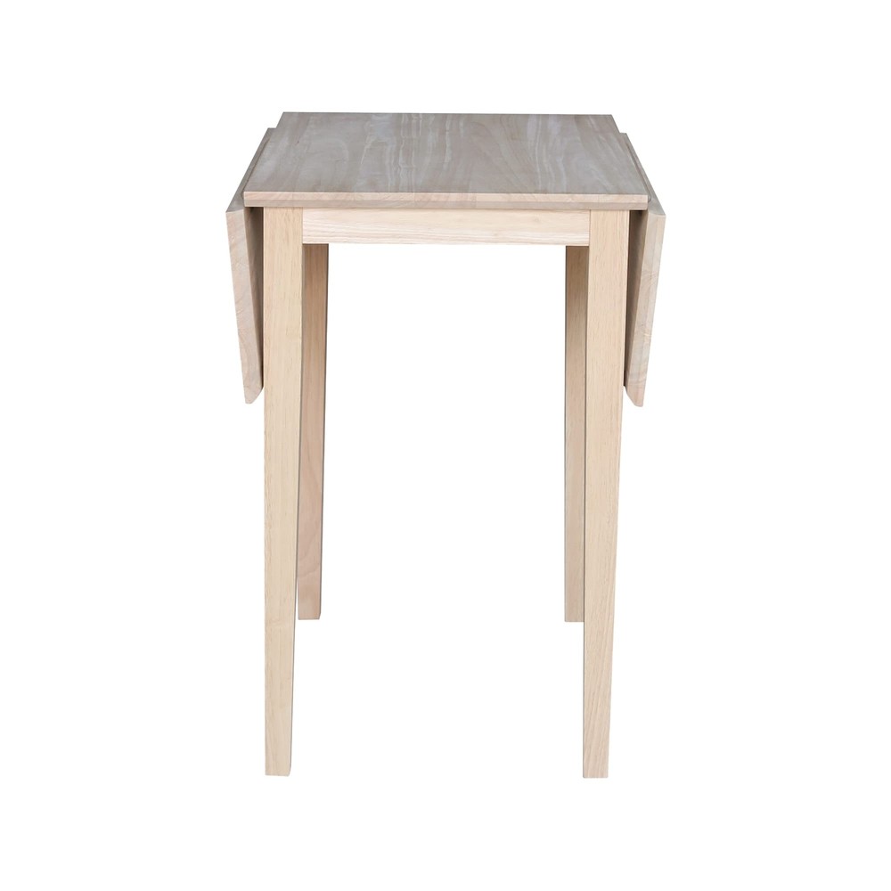 International Concepts Small Drop-leaf Table Unfinished